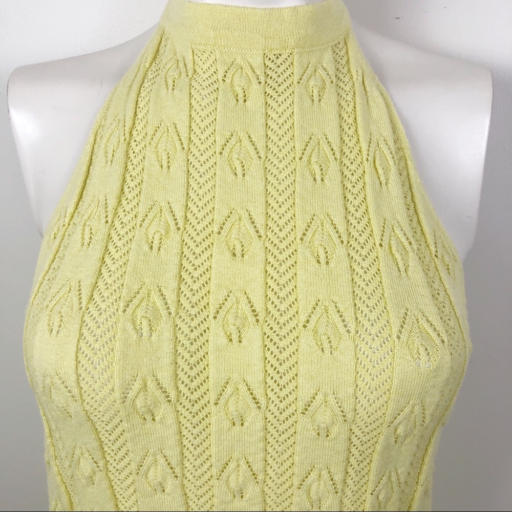 Topshop Butter Yellow Halter Top - Picture 3 of 7